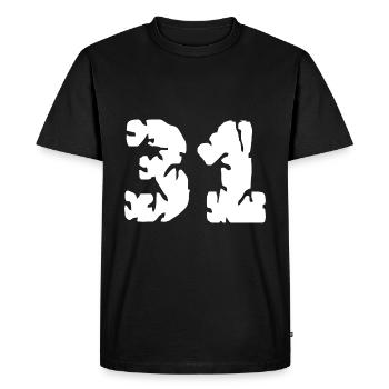 Maillot 31 Numéro - T-shirt Premium bio Homme - noir - Devant - Nico (187cm)
