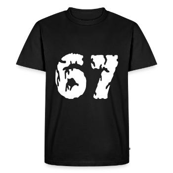 Maillot 67 Numéro - T-shirt Premium bio Homme - noir - Devant - Nico (187cm)