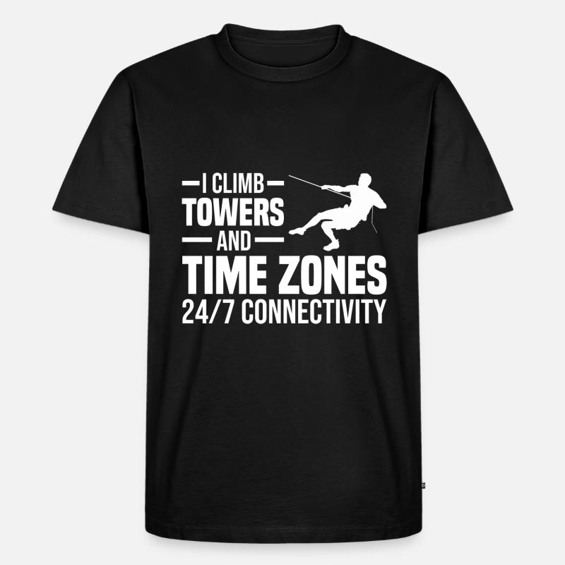 Industrieklettern - Männer Premium Bio T-Shirt - Schwarz