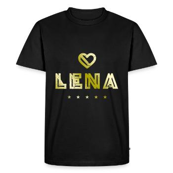 Lena Herz - T-shirt Premium bio Homme - noir - Devant - Nico (187cm)