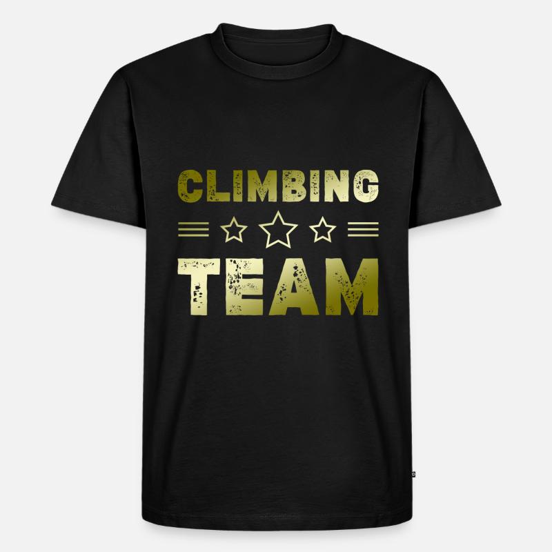Climbing Team - Männer Premium Bio T-Shirt - Schwarz