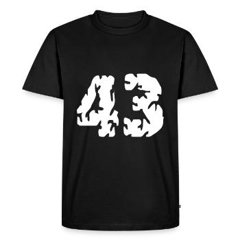 Maillot 43 Numéro - T-shirt Premium bio Homme - noir - Devant - Nico (187cm)