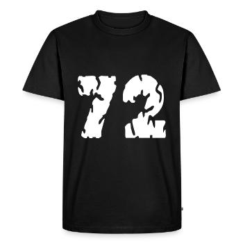 Maillot 72 Numéro - T-shirt Premium bio Homme - noir - Devant - Nico (187cm)