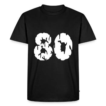 Maillot 80 numéros - T-shirt Premium bio Homme - noir - Devant - Nico (187cm)