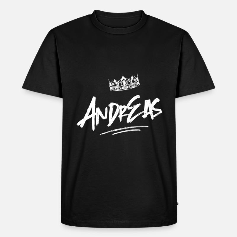 Andreas - Männer Premium Bio T-Shirt - Schwarz