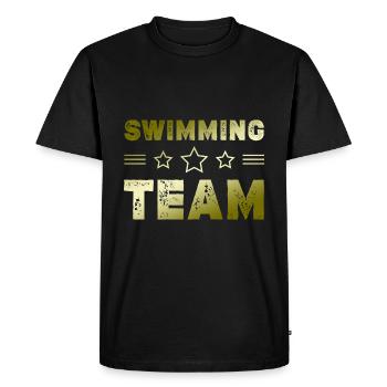 Équipe de natation - T-shirt Premium bio Homme - noir - Devant - Nico (187cm)