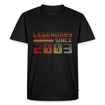 Legendary since 2003 - Men's Premium Organic T-Shirt - black - Front - Nico (187cm)
