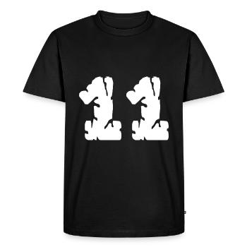 Maillot 11 Numéro - T-shirt Premium bio Homme - noir - Devant - Nico (187cm)