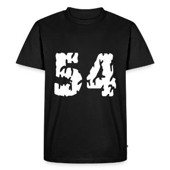 Maillot 54 Numéro - T-shirt Premium bio Homme - noir - Devant - Nico (187cm)