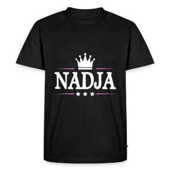 Nadja - Men's Premium Organic T-Shirt - black - Front - Nico (187cm)