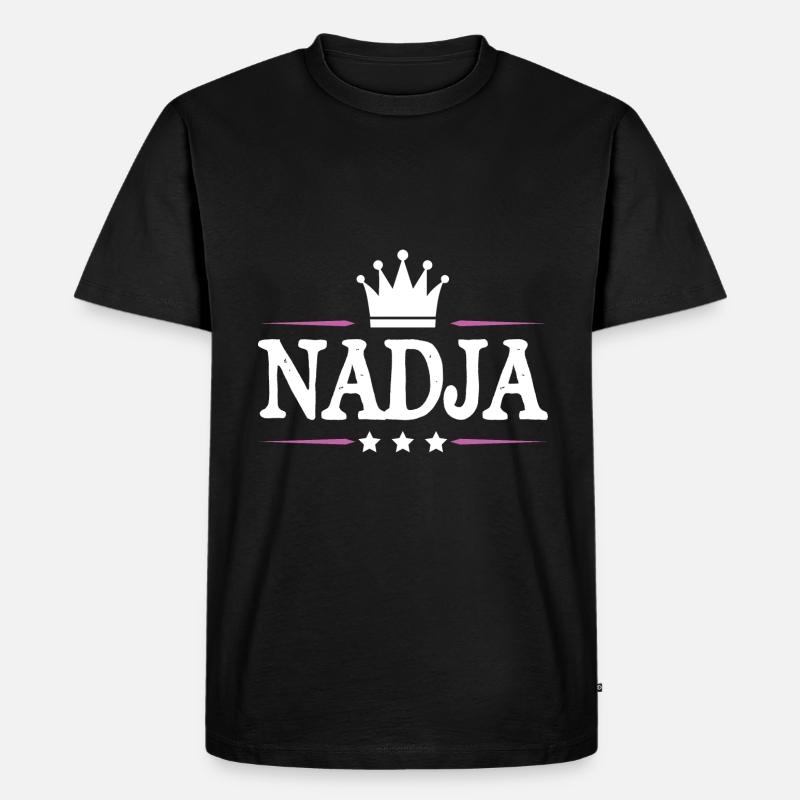 Nadja - Männer Premium Bio T-Shirt - Schwarz