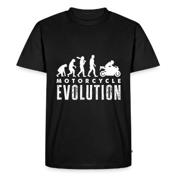 Moto Evolution Vintage Motard Moto - T-shirt Premium bio Homme - noir - Devant - Nico (187cm)