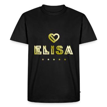 Elisa Herz - T-shirt Premium bio Homme - noir - Devant - Nico (187cm)