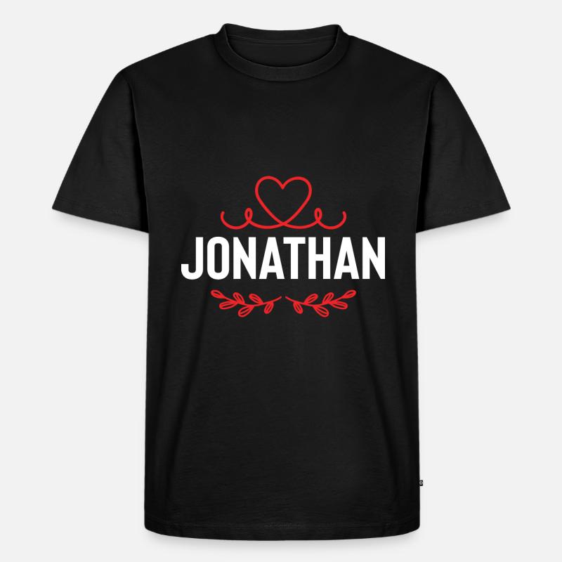 Jonathan - Männer Premium Bio T-Shirt - Schwarz