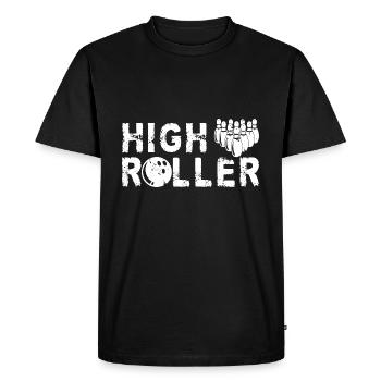 High Roller Bowling Bowler Bowling Piste - T-shirt Premium bio Homme - noir - Devant - Nico (187cm)