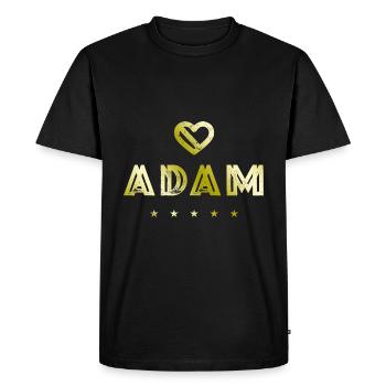 Adam Herz - Men's Premium Organic T-Shirt - black - Front - Nico (187cm)