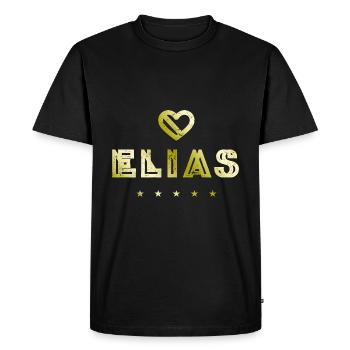 Elias Herz - Men's Premium Organic T-Shirt - black - Front - Nico (187cm)