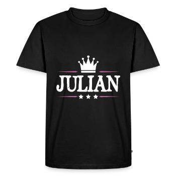 Julien - T-shirt Premium bio Homme - noir - Devant - Nico (187cm)
