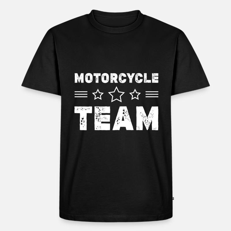 Motorcycle Team - Männer Premium Bio T-Shirt - Schwarz