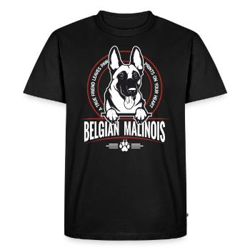 Belgian Malinois - T-shirt Premium bio Homme - noir - Devant - Nico (187cm)