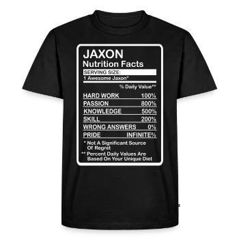 Jacksonville, Florida - Men's Premium Organic T-Shirt - black - Front - Nico (187cm)