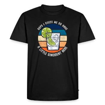 Nous avons un gincident ici drôle de gin disant - T-shirt Premium bio Homme - noir - Devant - Nico (187cm)