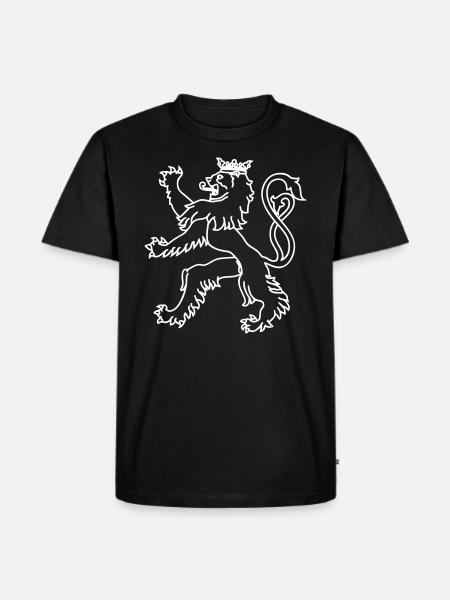 Roude Léiw - Männer Premium Bio T-Shirt - Schwarz
