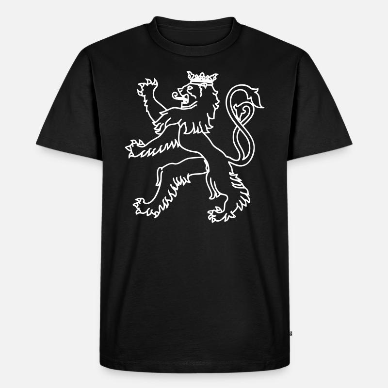 Roude Léiw - Männer Premium Bio T-Shirt - Schwarz