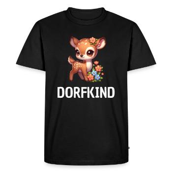 Village child fawn - Men's Premium Organic T-Shirt - black - Front - Nico (187cm)