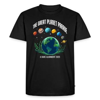 La Grande Parade des Planètes 2025 - T-shirt Premium bio Homme - noir - Devant - Nico (187cm)