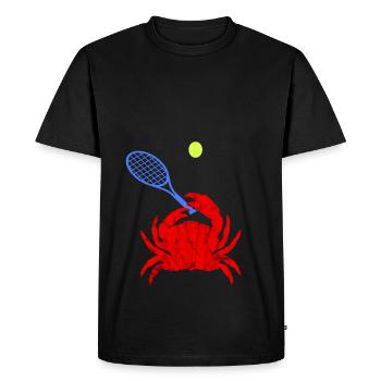 Cadeaux de créatures de mer de crabe de joueur de tennis - T-shirt Premium bio Homme - noir - Devant - Nico (187cm)