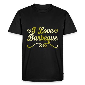 I love barbeque - Men's Premium Organic T-Shirt - black - Front - Nico (187cm)
