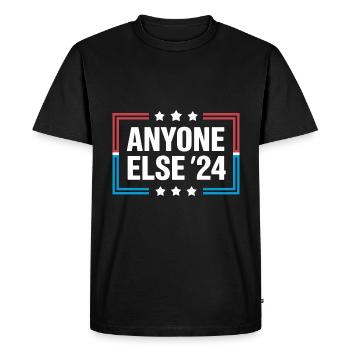 Anyone Else Election 2024 - Men's Premium Organic T-Shirt - black - Front - Nico (187cm)