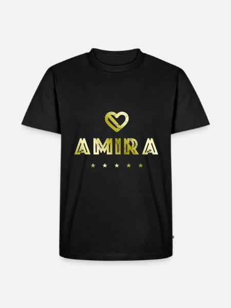 Amira Heart - Men's Premium Organic T-Shirt - black