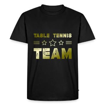Équipe de tennis de table - T-shirt Premium bio Homme - noir - Devant - Nico (187cm)