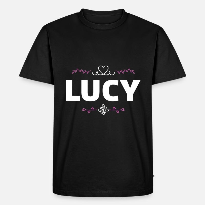 Lucy - Männer Premium Bio T-Shirt - Schwarz