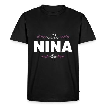 Nina - Men's Premium Organic T-Shirt - black - Front - Nico (187cm)