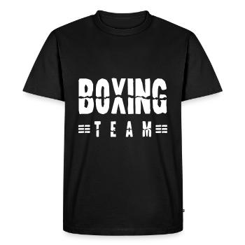 Boxing Team - Men's Premium Organic T-Shirt - black - Front - Nico (187cm)