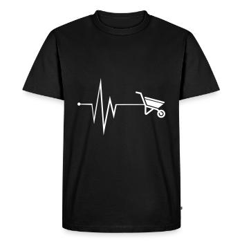 Pouls de brouette - T-shirt Premium bio Homme - noir - Devant - Nico (187cm)