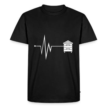 Légumineuse de miel - T-shirt Premium bio Homme - noir - Devant - Nico (187cm)
