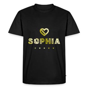 Sophia Cœur - T-shirt Premium bio Homme - noir - Devant - Nico (187cm)