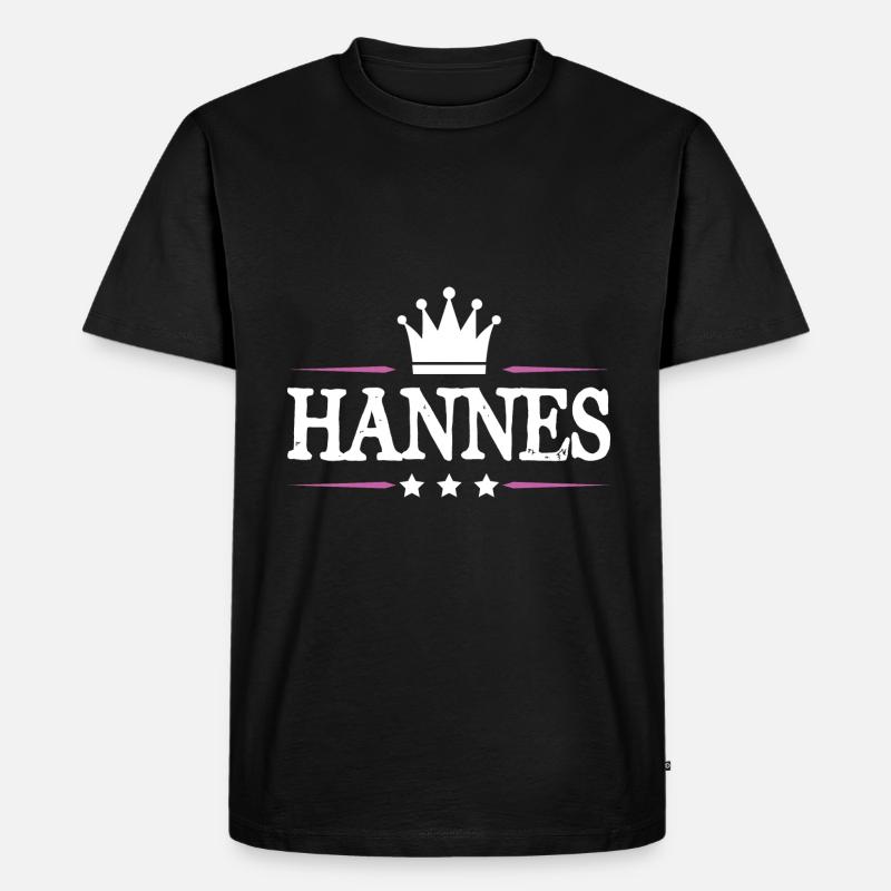 Hannes - Männer Premium Bio T-Shirt - Schwarz