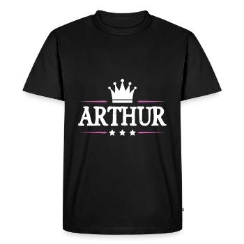 Arthur - T-shirt Premium bio Homme - noir - Devant - Nico (187cm)