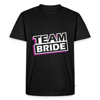 Team Bride Wedding Saying - Men's Premium Organic T-Shirt - black - Front - Nico (187cm)