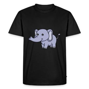 Elephant Comic - Men's Premium Organic T-Shirt - black - Front - Nico (187cm)