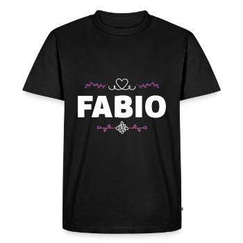 Fabio - T-shirt Premium bio Homme - noir - Devant - Nico (187cm)