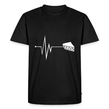 Tarte aux pommes Pulse - T-shirt Premium bio Homme - noir - Devant - Nico (187cm)