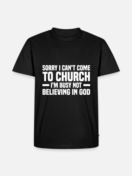 Atheismus - Männer Premium Bio T-Shirt - Schwarz