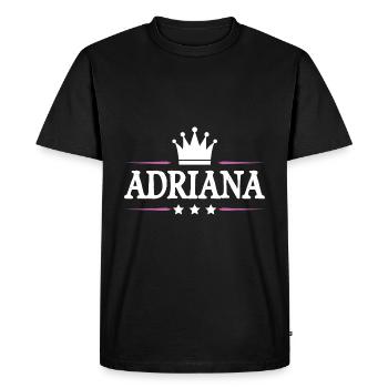 Adriana - Men's Premium Organic T-Shirt - black - Front - Nico (187cm)