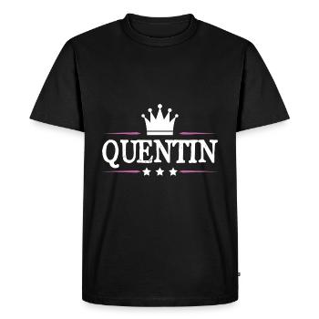 Quentin - T-shirt Premium bio Homme - noir - Devant - Nico (187cm)